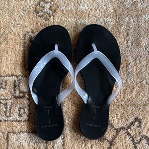 Black Suede Studio flip flops